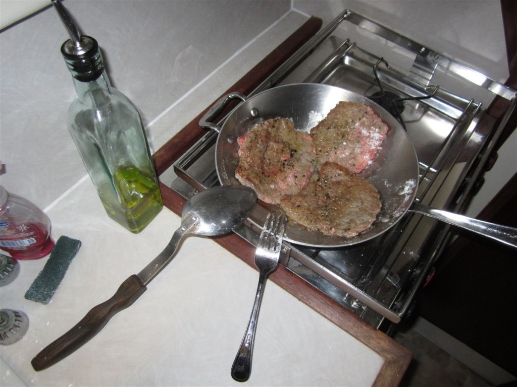 brown the meat, which leaves browned flour oil
