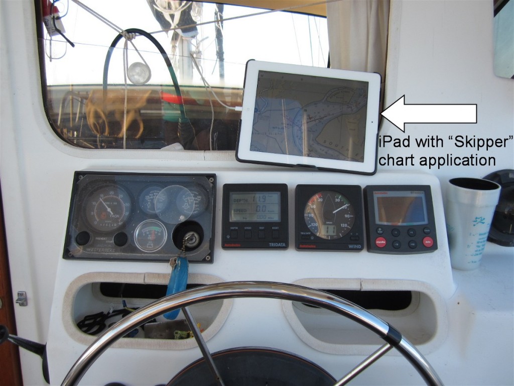 iPad with Skipper charting application