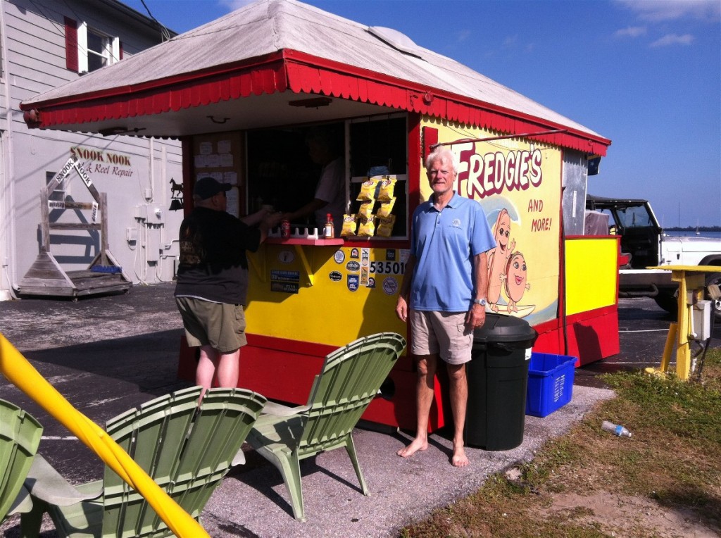 Fredgie's is a simple chuck wagon style food cart 