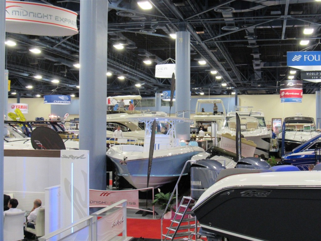 Boats inside the center