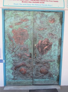 metal doors of the Museum / Gift Shop
