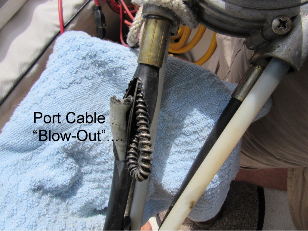 Port cable as seen after removal
