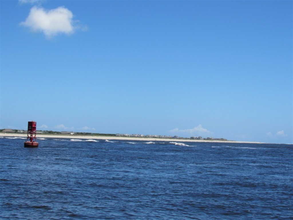 Frying Pan Shoals starts at Bald Head Island---- one must remain in the channel !