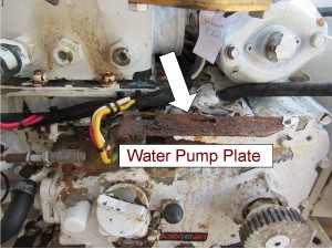 Genset water pump support plate will be replaced.