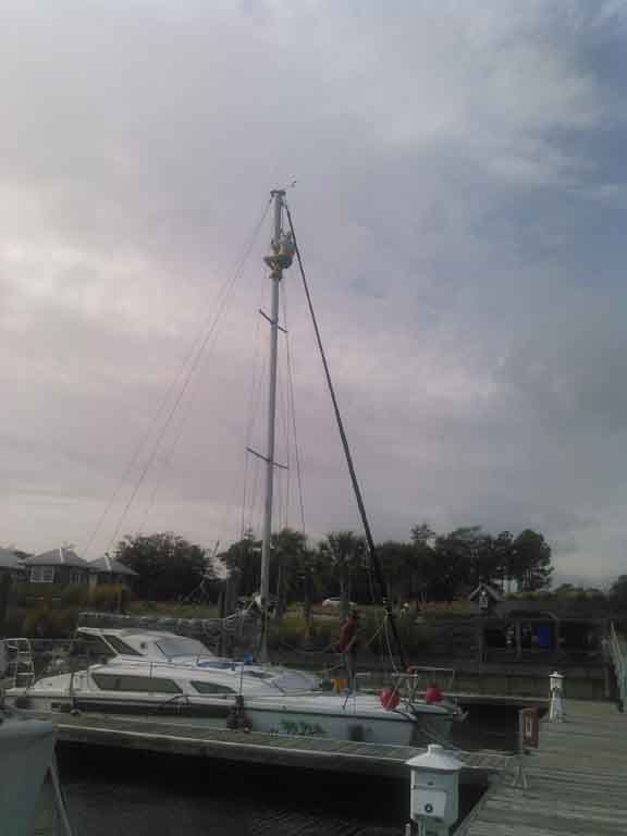 A Gemini's mast height is about 46 feet off the water
